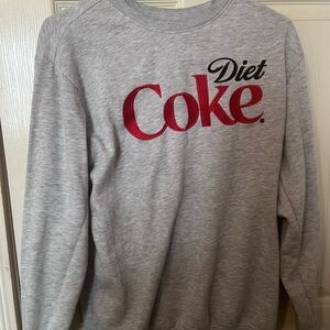 Coca Cola Gray Crewneck Sweater with Red Logo